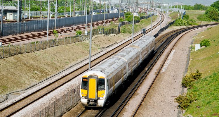 A Train on the UK rail network