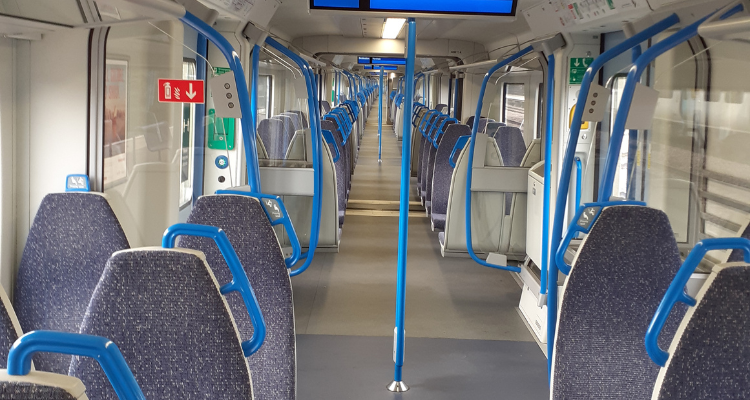 Inside a train showing seats - Why RISQS is Essential for Rail Suppliers