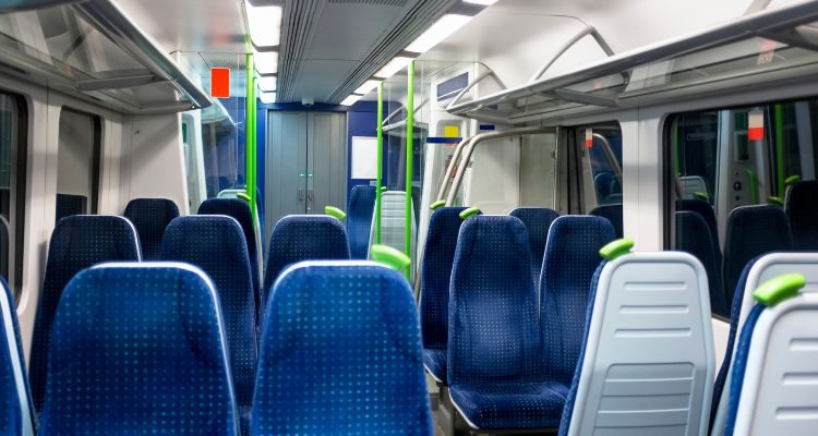 UK Train Interior of a uk train carriage